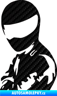 Samolepka Stig levá 3D karbon černý