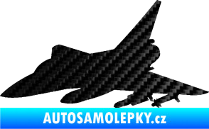 Samolepka Stíhací letoun 005 levá 3D karbon černý