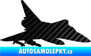Samolepka Stíhací letoun 005 pravá 3D karbon černý