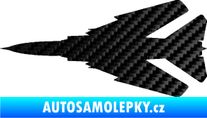 Samolepka Stíhací letoun 007 levá MIG 3D karbon černý