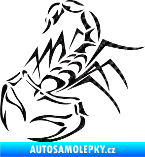 Samolepka Štír 017 levá 3D karbon černý