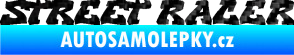 Samolepka Street racer nápis 3D karbon černý