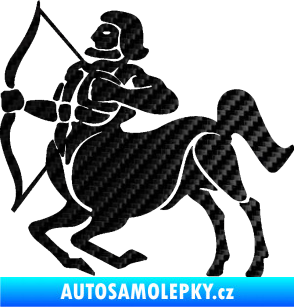 Samolepka Střelec 004 levá 3D karbon černý