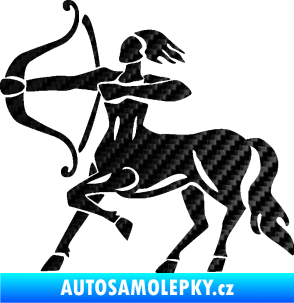 Samolepka Střelec 005 levá 3D karbon černý