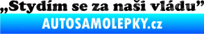 Samolepka Stydím se za naši vládu 005 3D karbon černý