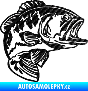 Samolepka Sumec 007 pravá 3D karbon černý