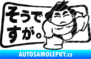 Samolepka Sumo JDM 001 3D karbon černý