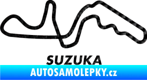 Samolepka Okruh Suzuka 3D karbon černý