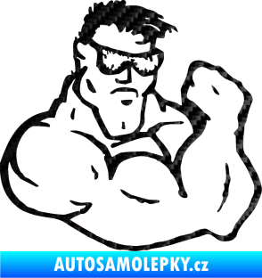 Samolepka Svalovec pravá 3D karbon černý