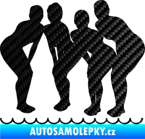 Samolepka Synchronizované plavání 001 tým 3D karbon černý