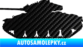 Samolepka Tank 001 levá WW2 3D karbon černý