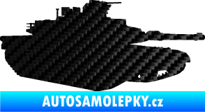 Samolepka Tank 002 pravá M1 Abrams 3D karbon černý