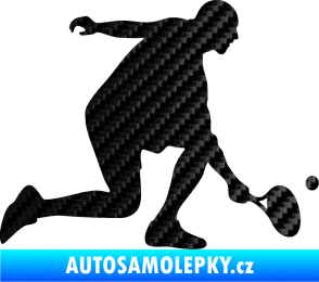 Samolepka Tenista 003 pravá 3D karbon černý