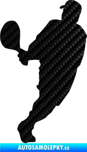 Samolepka Tenista 011 levá 3D karbon černý