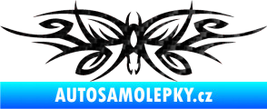 Samolepka Tetování 111 motýl 3D karbon černý