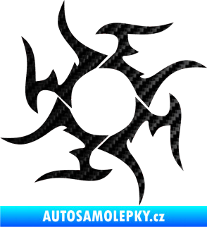 Samolepka Tetování 123 3D karbon černý