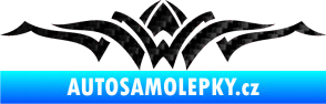 Samolepka Tetování 140 3D karbon černý