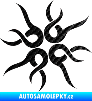 Samolepka Tetování 156 3D karbon černý