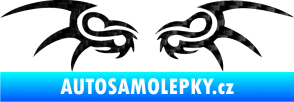 Samolepka Tetování 181 3D karbon černý