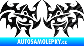 Samolepka Tetování 203 3D karbon černý