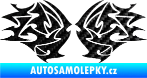 Samolepka Tetování 205 3D karbon černý