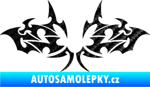 Samolepka Tetování 206 3D karbon černý
