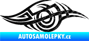 Samolepka Tetování 208 pravá 3D karbon černý