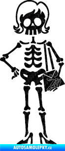 Samolepka The Bone Family Máma 3D karbon černý