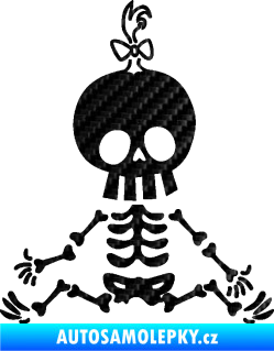 Samolepka The Bone Family Mimi holčička 3D karbon černý