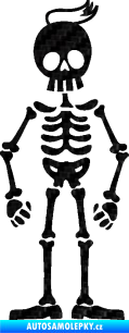 Samolepka The Bone Family Táta 3D karbon černý