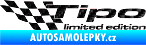 Samolepka Tipo limited edition levá 3D karbon černý