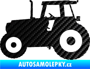 Samolepka Traktor 001 levá 3D karbon černý