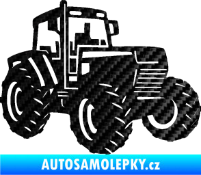 Samolepka Traktor 002 pravá Zetor 3D karbon černý
