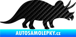 Samolepka Triceratops 001 pravá 3D karbon černý