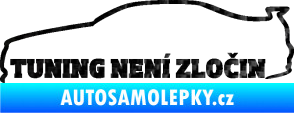 Samolepka Tuning není zločin 001 3D karbon černý