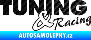Samolepka Tuning racing 001 3D karbon černý