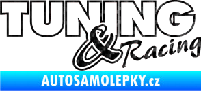 Samolepka Tuning racing obrys 3D karbon černý