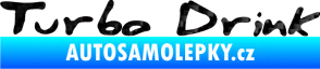 Samolepka Turbo drink 3D karbon černý