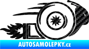 Samolepka Turbo šnek 002 pravá 3D karbon černý