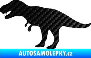 Samolepka Tyrannosaurus Rex 001 levá 3D karbon černý