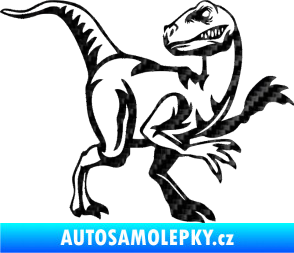 Samolepka Tyrannosaurus Rex 003 pravá 3D karbon černý