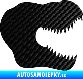 Samolepka Tyrannosaurus Rex lebka 001 pravá 3D karbon černý