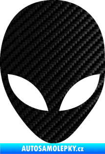 Samolepka UFO 002 3D karbon černý