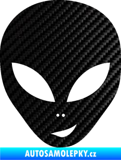 Samolepka UFO 003 pravá 3D karbon černý