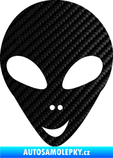 Samolepka UFO 004 levá 3D karbon černý