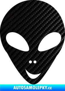 Samolepka UFO 004 pravá 3D karbon černý
