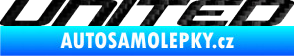Samolepka United nápis 3D karbon černý