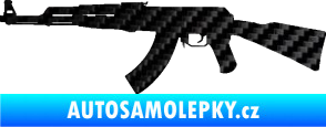 Samolepka Útočná puška AK 47 levá 3D karbon černý