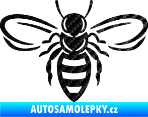 Samolepka Včela 002 3D karbon černý