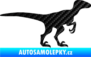 Samolepka Velociraptor 001 pravá 3D karbon černý